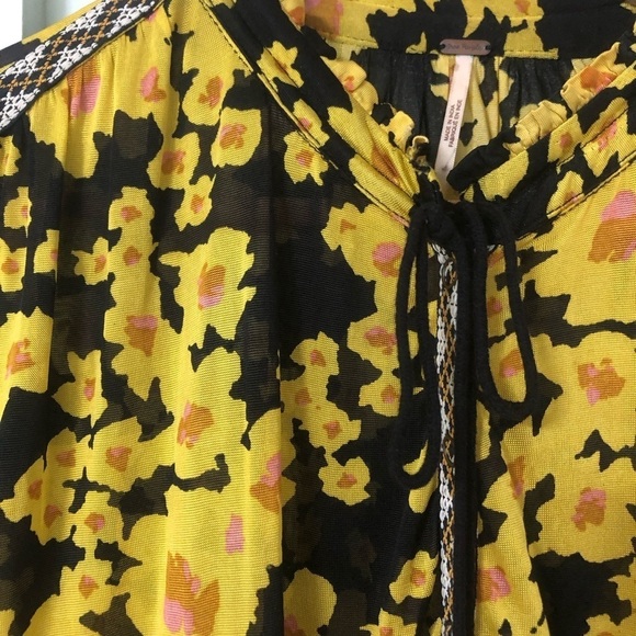 Free People Women's Love Letter Floral Print Tunic Black Size XS - Picture 11 of 17